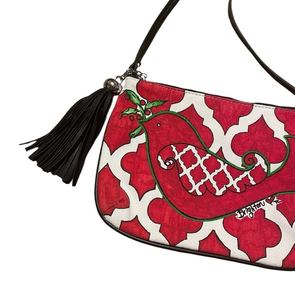 Brighton‎ Christmas Canvas Crossbody, EUC - Picture 2 of 7